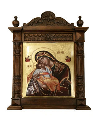CARVED ICON WITH SILKSCREEN