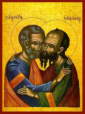 HOLY APOSTLES PETER AND PAUL, THE EMBRACEMENT