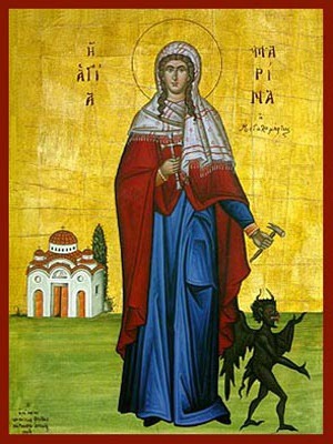 SAINT MARINA, THE GREAT MARTYR, OF ANTIOCH, FULL BODY