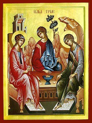 HOLY TRINITY (THREE ANGELS, FROM THE HOSPITALITY OF ABRAHAM)