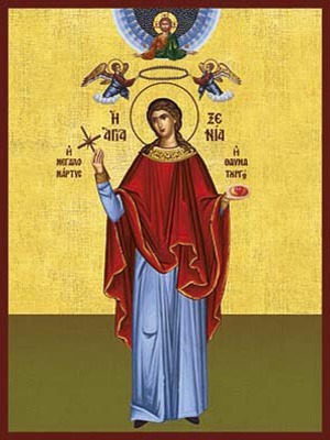 SAINT XENIA, THE GREAT MARTYR, OF PELOPONESUS, GREECE, FULL BODY
