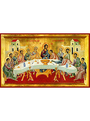 LAST SUPPER - Icon Print on Paper, 80×40cm / 31,5×15,7in