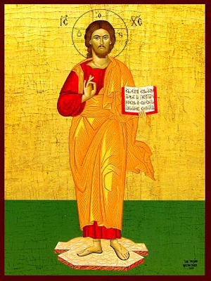 CHRIST BLESSING, FULL BODY - Icon Print on Paper, 14×20cm / 5,6×8in