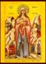 SAINT THECLA, FIRST WOMAN MARTYR AND EQUAL-TO-THE-APOSTLES, OF ICONIUM, FULL BODY - Icon Print on Paper, 14×20cm / 5,6×8in