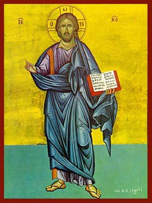 CHRIST BLESSING, FULL BODY - Icon Print on Paper, 20×26cm / 8×10,4in