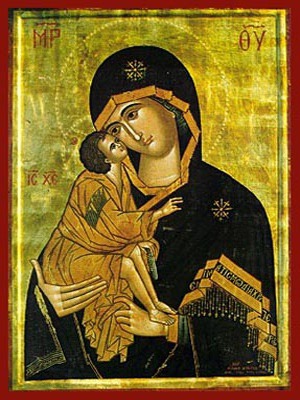 VIRGIN AND CHILD, SWEET KISSING, OF THE DON