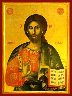 CHRIST BLESSING, PANTOCRATOR - Icon Print on Paper, 14×20cm / 5,6×8in