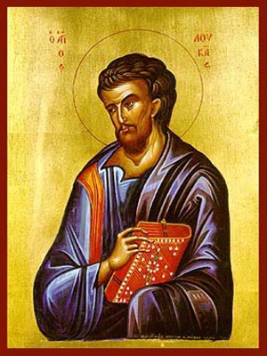 APOSTLE AND EVANGELIST SAINT LUKE - Icon Print on Paper, 20×26cm / 8×10,4in