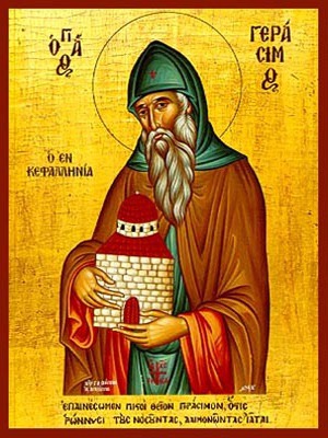 SAINT GERASIMUS THE NEW ASCETIC OF CEPHALONIA, GREECE - Icon Print on Paper, 20×26cm / 8×10,4in