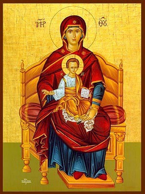 VIRGIN AND CHILD, PLATYTERA ENTHRONED