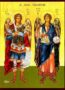 SYNAXIS OF THE HOLY ARCHANGELS MICHAEL AND GABRIEL, FULL BODY - Icon Print on Paper, 30x40cm / 11,8x15,7in