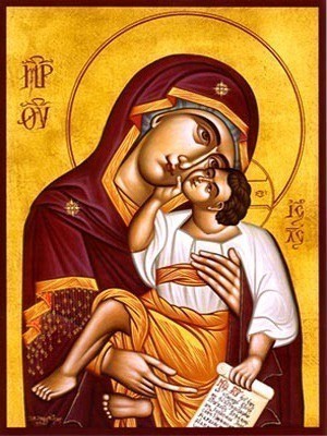 VIRGIN AND CHILD, SWEET KISSING