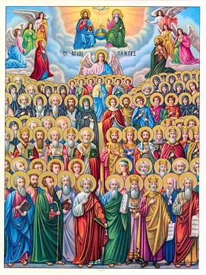 ALL SAINTS' DIVINE CHORUS - Icon Print on Paper, 10×14cm / 4×5,6in