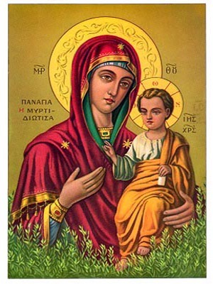 VIRGIN AND CHILD, HODEGETRIA, OF THE MYRTLE TREE