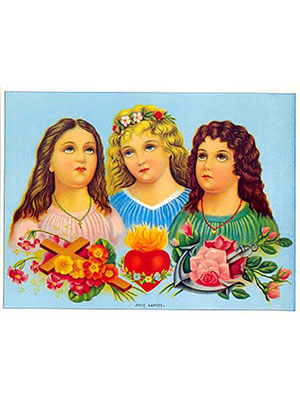 THREE CHARITIES, SAINTS FAITH, HOPE AND LOVE - Icon Print on Paper, 26×20cm / 10,4×8in